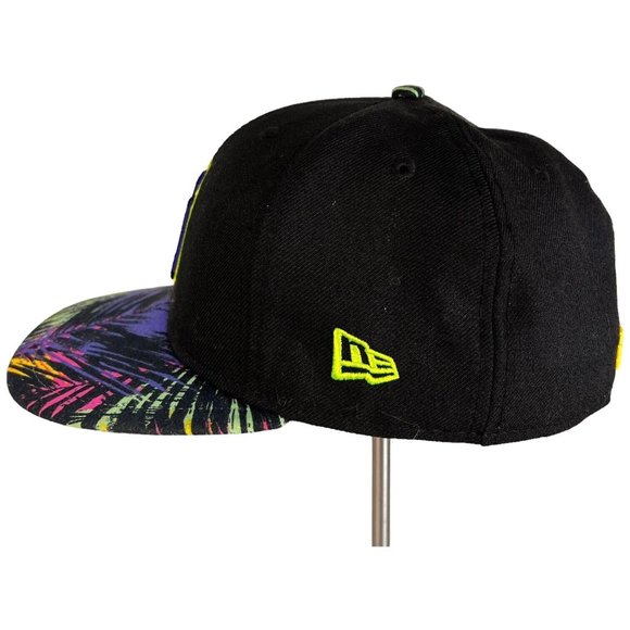 New Era 59Fifty New York Yankees Hat Fitted 7 1/4 Palm Leaf Brim MLB Baseball - Picture 5 of 8